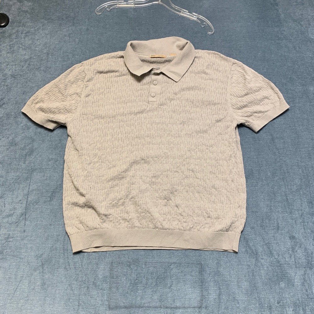 Weatherproof Polo Shirt Mens XL Gray Golf Tennis Performance Outdoor Ribbed Hem